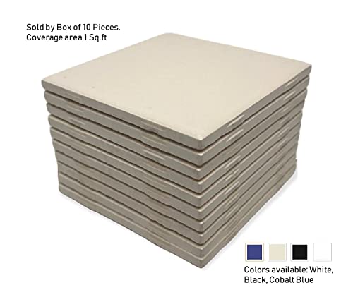 4 In Ceramic Tile Gloss (Shinny) 4 1/4" Box Of 10 Piece For Bathroom Wall And Kitchen Backsplash (Almond) By Tenedos #TOP1