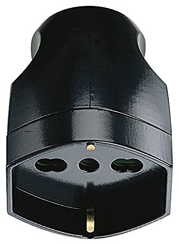 Vimar Ri.00225N Presa Mobile Sicury Grande 2P+T 16 A 250 V~ Universale Standard Italiano P40, Uscita Cavo Assiale, Nero