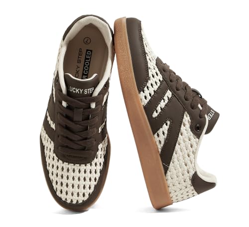 Image of LUCKY STEP Women Retro Gum Sole Fashion Sneakers