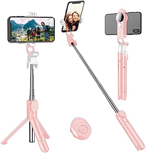 Rirool Selfie Stick, Extendable iPhone Tripod Stand with Remote for iPhone 13, 12, 11, XR, X, 8, 7, Pro, Max, Plus, SE, Android Phone, Smartphone