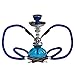 Produktbild HIBRON Reise Shisha Klein Wasserpfeife 2 Schläuche , 25 cm blau