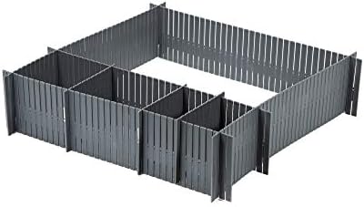 Compactor Set of 6 Drawer Separators, Drawer Dividers For Underwear and Accessories, Adjustable Length, Polypropylene, Grey, 44 x 10 cm, RAN7033