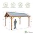 U-MAX 14' x 12' Hardtop Gazebo, Hardtop gazebos on Clearance with Cedar Frame, Wood Gazebo with Thermal Insulated Polycarbonate Pyramid Hip Roof for Backyard, Deck, Garden and Patio, Brown Roof