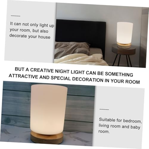 Lámpara de mesa Gatuida ajustable LED cilindro madera USB miniatura 6