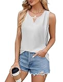 EGRETLAC Womens Sleeveless Blouses Summer Chiffon Tank Tops Business Casual Outfits Basic Loose Dressy Work Shirt