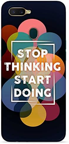 Next Door Enterprises Stop Thinking Start Doing Back Cover for Oppo A5s (Poly Carbonate | Multicolor)