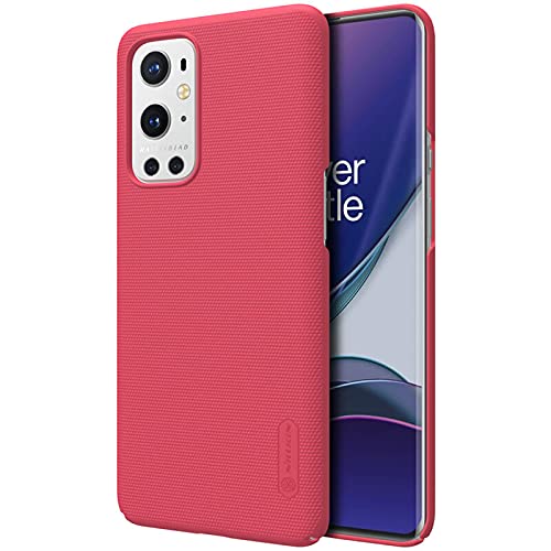 Nillkin OnePlus 9 Pro Case Cover Original Nillkin Super Frosted Shield Matte cover case for One Plus 9 Pro 5G by Nice.Store.UAE (Red)