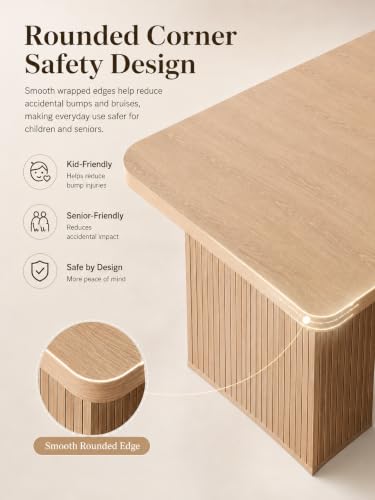Image of Extendable Dining Table with Hidden Butterfly Leaf & Fluted Storage Legs