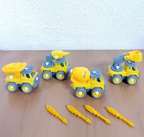 Conjunto 4 Caminhões e Tratores Monta e Desmonta Premium