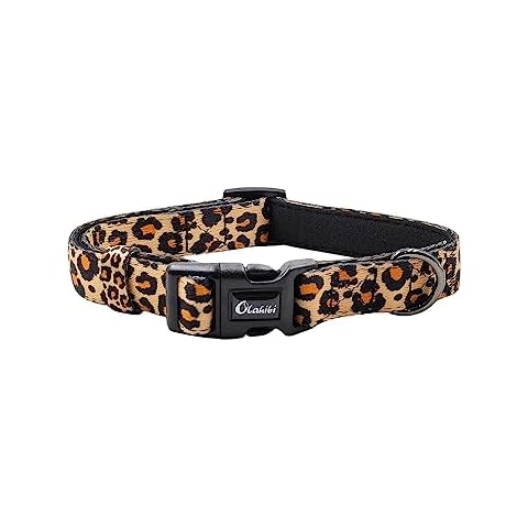 Olahibi Leopard Pattern Dog Collar for Small Dogs Cover