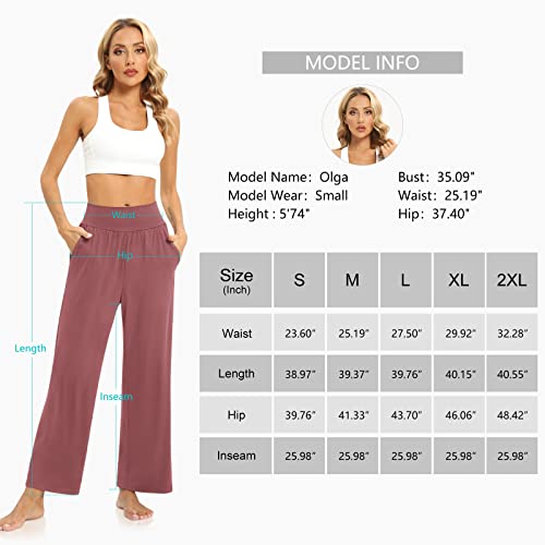 Dibaolong Womens Yoga Pants Loose Wide Leg Comfy Lounge Pajamas Pants High Waisted Sweatpants With Pockets #TOP5