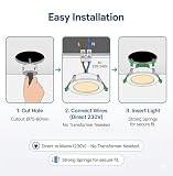 Zestaw 36x Oczka LED Sufitowe Wpuszczane 4W 3000K Ciepła Biel - Płaskie Oprawy 28mm, Otwór Montażowy Ø 75-80mm, 339lm, CRI 83, Bez Migotania, IP20, Oświetlenie do Salonu (Białe)