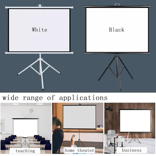 Pantalla de proyector con trípode 16:9 60 pulgadas negra miniatura 2