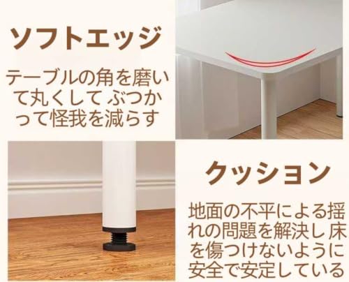 Cool Wellダイニングテーブル北欧パソコンデスク調節可能なフット1個大型デスク金属耐久性頑丈リビングルーム図書館ホテル用家用簡単な組立除が簡単 (テーブル,縱100cm*幅50cm) [5]