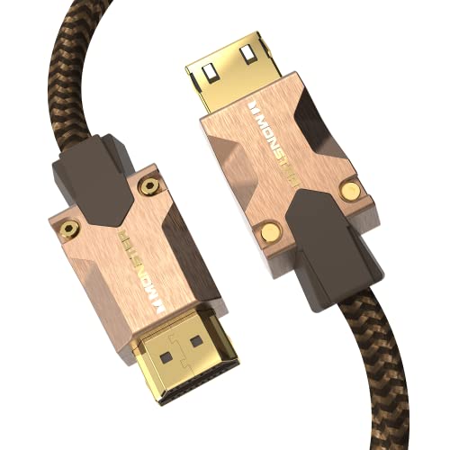 Monster M-Series Certified Premium HDMI Cable 2.0, Features 4K Ultra HD at 60Hz Refresh Rate, Duraflex Jacket, and Triple Layer Shielding, 25 Gbps - 9.8 ft