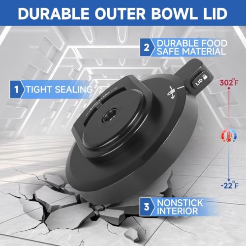 Image of Outer Bowl Lid and 301 Paddle for NC301 Ice Cream Maker,Reusable Ninja Creami Replacement Accessories Compatible with Ninja NC299AMZ /NC301 /NC300 Series