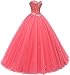 Likedpage Women's Sweetheart Ball Gown Tulle Quinceanera Dresses Prom Dress (US8, Champagne) … …
