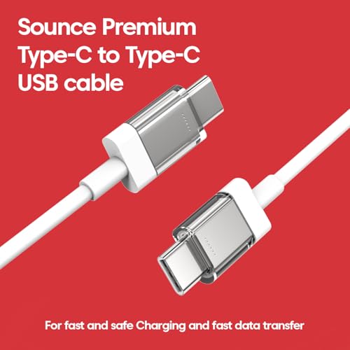 Image of 65W Charger Compatible With Nothing Original USB-C to USB-C Fast Charging Cable CMF Charger Cord for Smartphones, Compatible with Nothing Devices, Google Pixel, Samsung Galaxy, Devices (White)