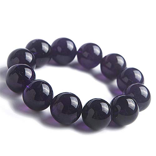 20mm Natural Uruguay Amethyst Purple Quartz Crystal Round Beads Women Men Bracelet AAAA