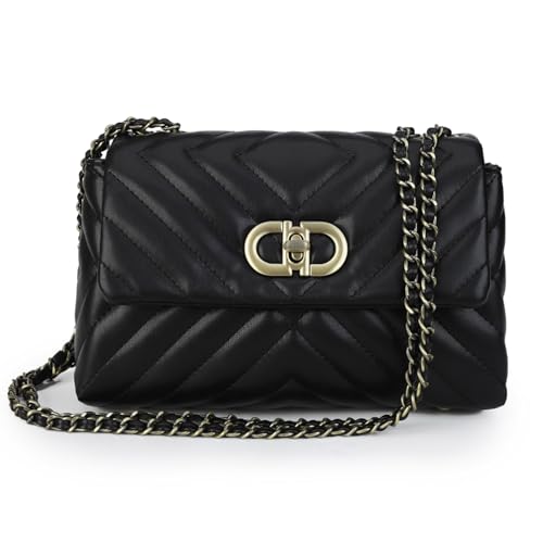 GLITZALL Small Quilted Crossbody Bag for Women