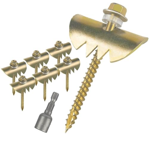 Xbsduih 50 piezas de grapas metálicas antideslizantes como se muestran elementos de fijación de alambre galvanizado para madera blanda, clavos reutilizables para vallas