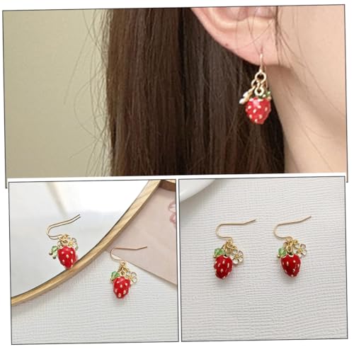 Pendientes funky de frutas y ganchos para la oreja de moda 5