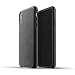 Produktbild Mujjo iPhone Xs Max Leder Hülle Schwarz - Premium Handy Case - Extra Dünn - Handyhülle - Stoßfeste Schutzhülle - 6,5 Cover - Einzigartiger Natürlicher Alterungseffekt