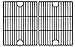 Hongso PCA192 (2-pack) Cast Iron Cooking Grid Replacement for Kenmore 122.16119, 122.16129, 122.166419, 16641, 415.1610711, 720-0341, 720-0549, Kmart 640-26629611-0 grill models, Set of 2