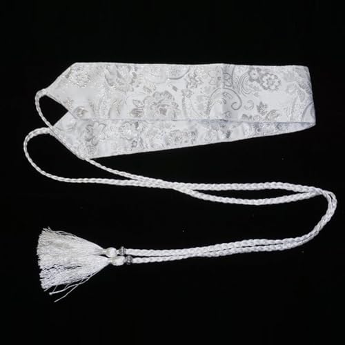 Retro Women Floral Japanese Belt Waistband Corset Wide Obi Tassel3