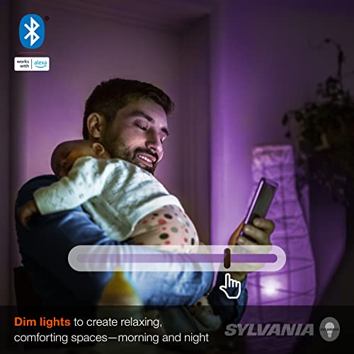 Sylvania Smart Light Bulb, Bluetooth Mesh Led Bulb, Compatible With Alexa & Google Home, A19, 60W Equivalent, E26, Rgbw Full Color & Adjustable White - 4 Pk [2022 Model] #TOP3