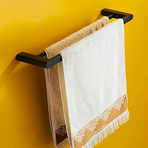 Porte-serviettes double LiChA noir mat étagère murale - 5
