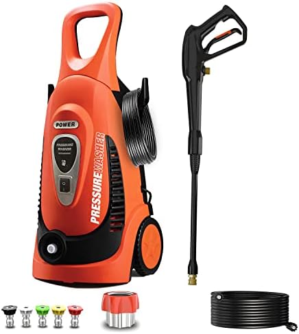 PowRyte Electric Pressure Washer, 5 Different Pressure Tips, Power Washer, 3800 PSI 2.4 GPM