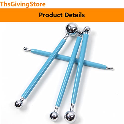 4 Piece Clay Sculpting Tools Kit, Double-Ended Metal Ball Tools Stylus Cake Decoration Modeling Tools Set, Wax Carving Tools Embossing Tools #TOP4