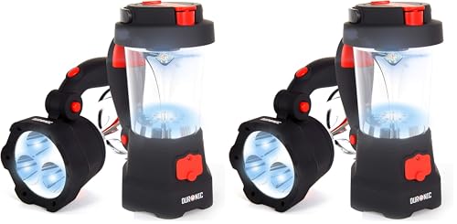 Duronic Hurricane - Lampe Torche Lanterne à Dynamo et USB - Lanterne à 10 LED - Signal d’Urgence Rouge Clignotant - Lampe Torche à 3 LED - Idéal pour...