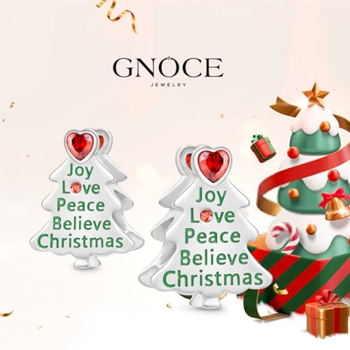 Image of GNOCE Christmas Charm Silver Plated & Sterling Silver Bracelet Gift