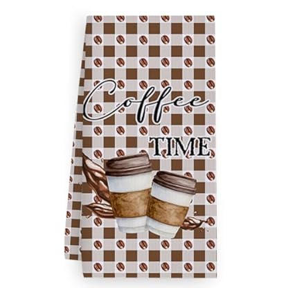 Geschirrtücher Kaffeeraster Handtücher Waffeltücher Küchentücher Geschirrhandtücher Saugfähige Trockentücher Küche Multi-Purpose Abtrockentücher Küche Handtuchset 4 Stück (40x60cm)