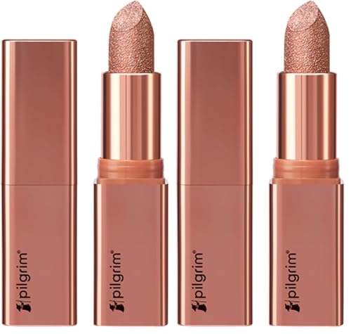 Image of Pilgrim Glitter Lipstick For Women 4.2gm | Dubai Luxe Lifestyle - The Khalifa Shade | Lipstick Infused with Vitamin E & Olive Oil | Glitter Formula With Matte Finish | Non Drying | All Skin Types