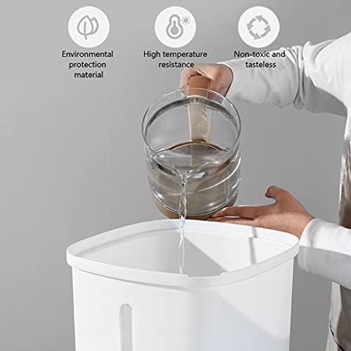 CHENGBEI 10Kg Rice Storage Container Large Sealed Grain Dispenser Storage Box with Lid Measuring Cylinder Moisture Proof