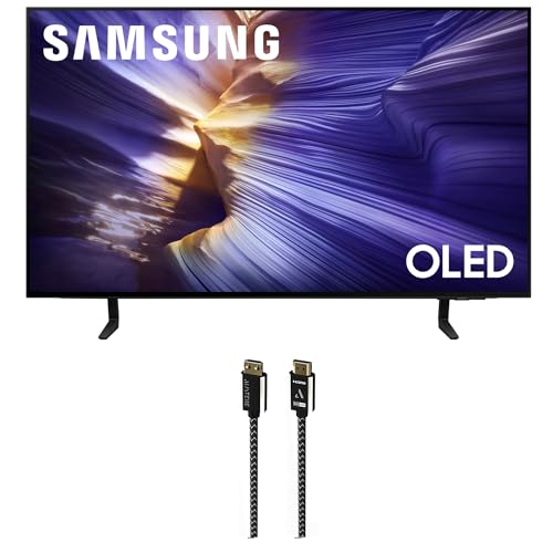 Samsung QN42S90FAEXZA 42 Inch 4K OLED Smart TV with an Austere 7S-8KHD2-2.5M VII Series 2.5m Premium Braided 8K HDMI Cable (2025)