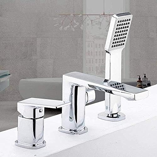 Mélangeur de douche robinet 3 pièces split pour baignoire chrome - 2