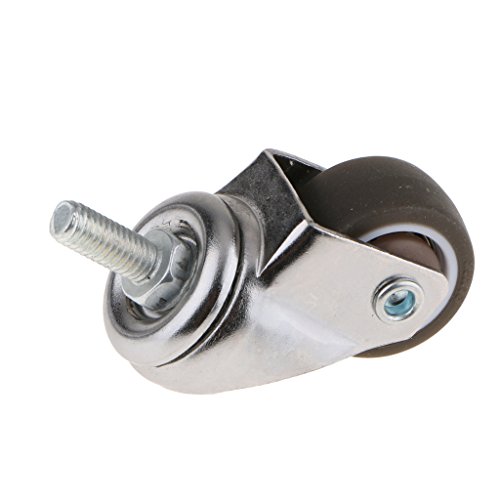 Rodas giratórias de borracha termoplástica, rodízio, rodinhas de móveis, sem marcação – 2,54 cm