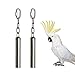Stainless Steel Bell Bird Toys Chew Toy for Parrot, Macaw, African Greys, Small Cockatoo, Parakeet, Cockatiels Heavy Duty Bird Cage Stand Toys (2 PCS-L)