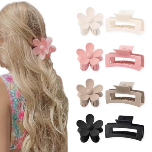 MME Beauty Pinzas Pelo Mujer, Set de 8 Clips de Pelo en Colores Pastel para Niñas y Adolescentes, Accesorios de Pelo ideales para Regalo, Pinzas de Pelo Resistentes y Antideslizantes (Modelo C)