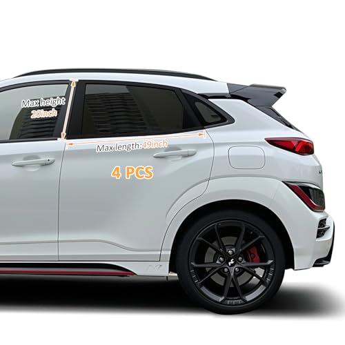 Sonnenschutz Auto Baby mit UV Schutz,4 Stück Universal Elastizitä Sonnenblende Auto Netz für Seitenfenster,Sonnenschutz Auto Netz Dehnbar,Auto UV Schutz Seitenfenster für Kinder & Haustiere