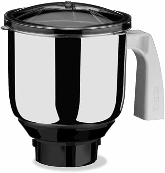 Preethi Mixer Grinder Jar MGA-511 1.25-Litre Jar Steel/Transparent