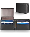 GNDR Wallet For Men Bifold Black RFID Blocking Slim Faux Leather Wallets Card Holder Front Pocket Minimalist Men Accessories With Gift Box