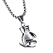 dsanbo Schmuck Männer Halsskette Silber Sport Boxen Handschuh Anhänger Edelstahl 60cm Kette Herren