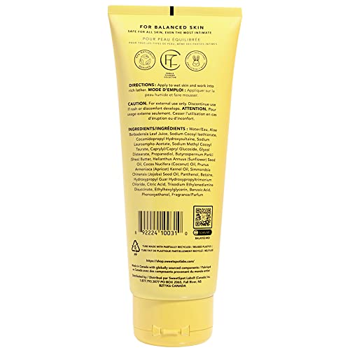 SweetSpot Labs Feminine Wash, Gentle Vanilla Blossom Scent, with Shea Butter and Aloe Vera, Sulfate Free, pH Balanced Womens Body Wash, 8 oz - Thumbnail 2