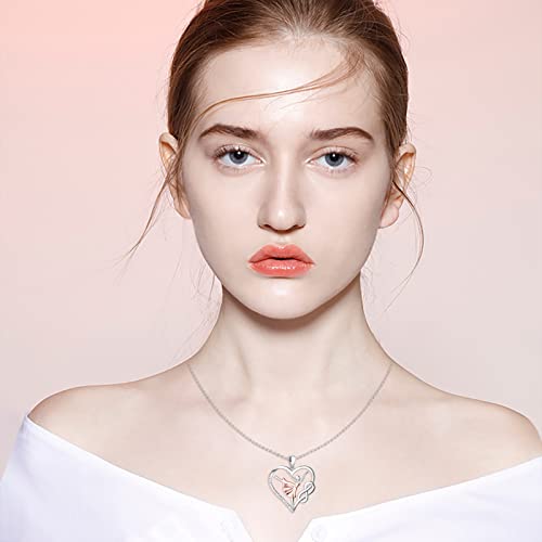 Acjna Ballet Dancer Necklace 925 Sterling Silver Heart Ballerina Infinity Cz Dance Recital Silhouette Jewelry Gift For Women Teen Girls(Dance Infinity Necklace) #TOP5