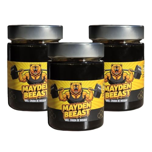 PACK 3 unidades MAYDEN BEEAST – Miel Cruda de Bosque 100% Natural | Pre-entreno Natural para Potenciar tu Fuerza y Rendimiento